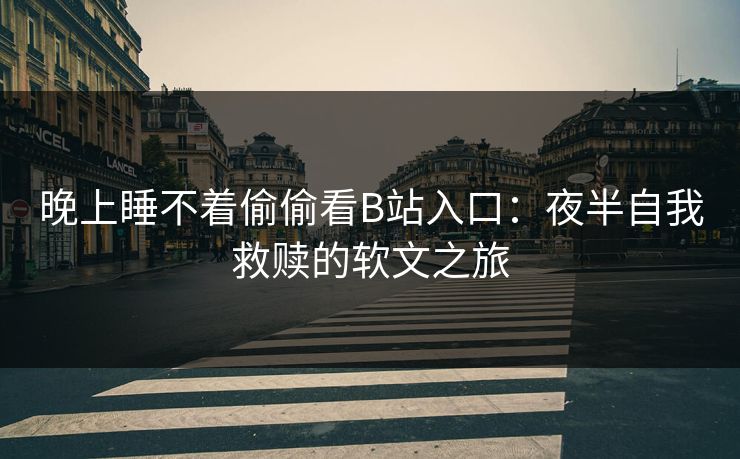 晚上睡不着偷偷看B站入口：夜半自我救赎的软文之旅